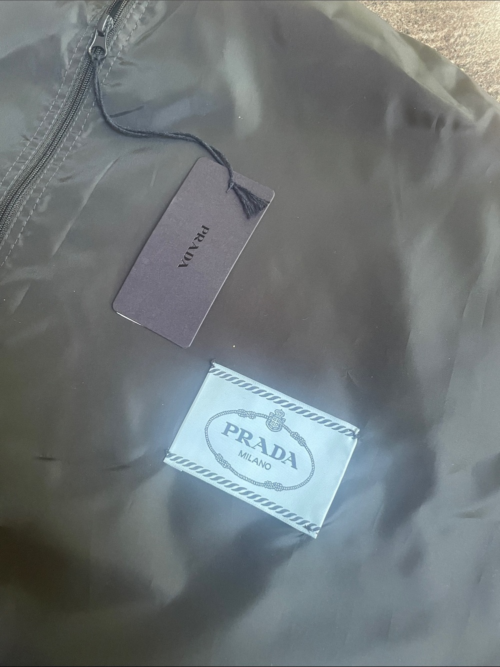 NWT PRADA Authentic Zippered Garment Bag With Logo and Tags - Picture 3 of 8
